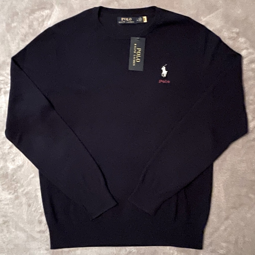 NWT Polo Ralph Lauren Cotton Crewneck Sweater - Picture 7 of 9